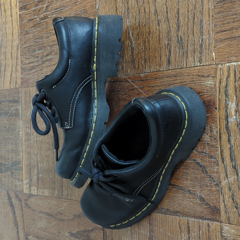 Dr. Martens 9369 Stitched Black Leather Oxfords
